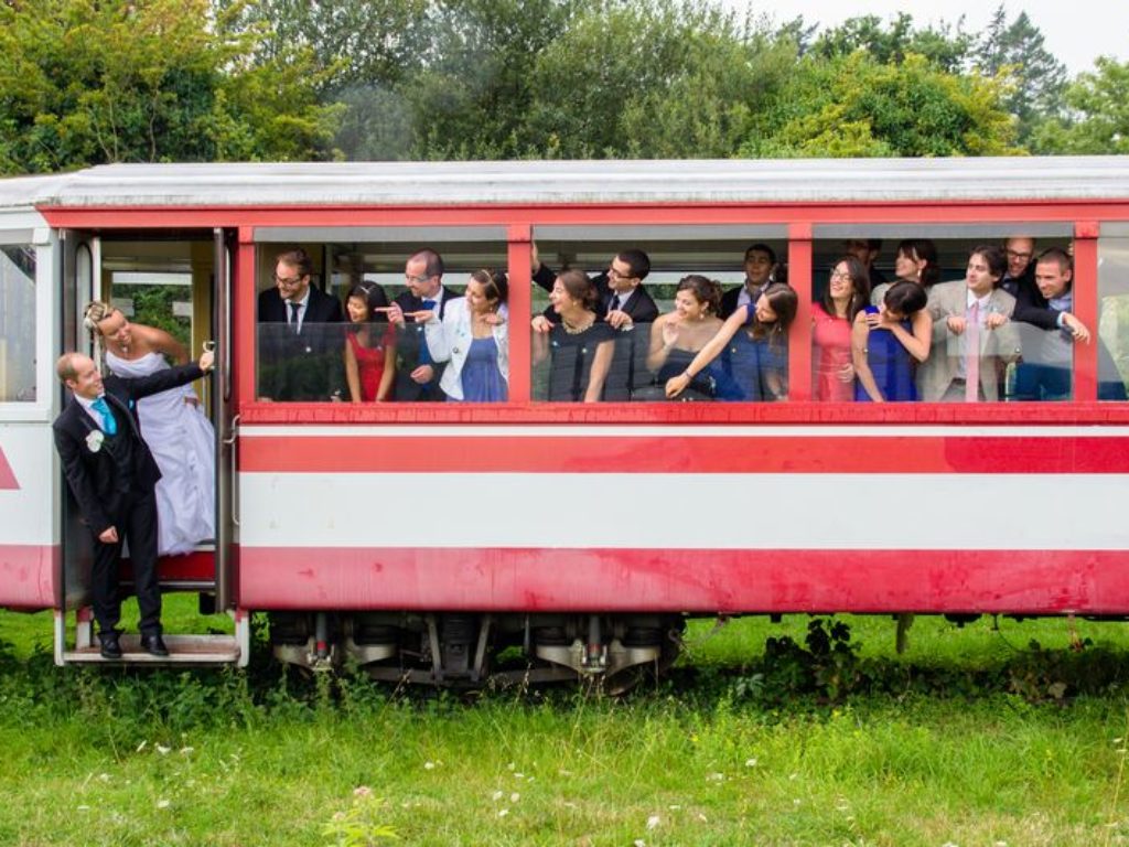 photo mariage train