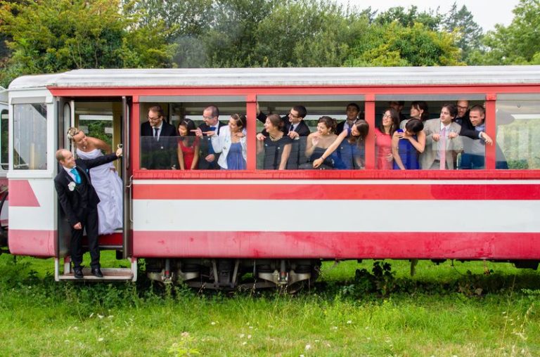 photo mariage train