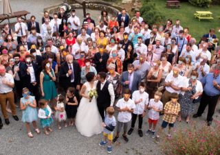 photo de groupe mariage